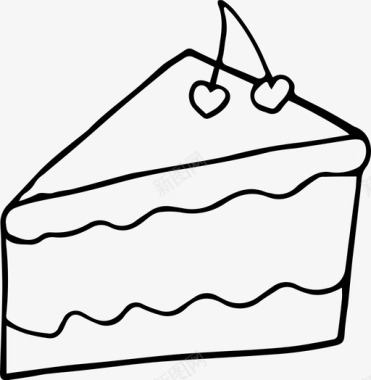 手绘蛋糕甜点食物图标图标