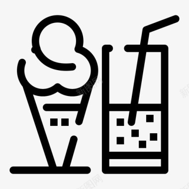 饮料冰淇淋果汁图标图标