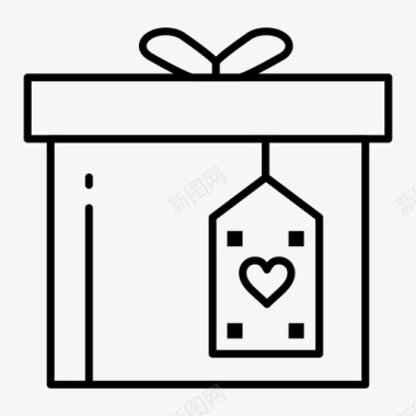 礼盒礼品礼盒送货图标图标