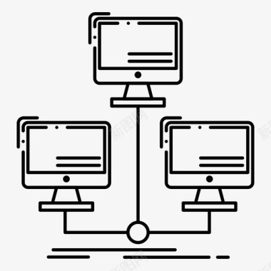分布式能源站数据库计算机连接图标图标