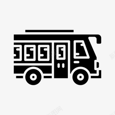 公共交通标识公共汽车汽车公共交通图标图标