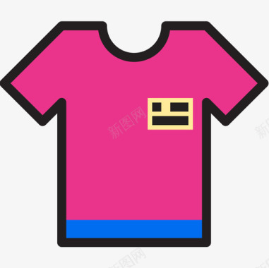 电子商务衬衫购物和电子商务5线性颜色图标图标