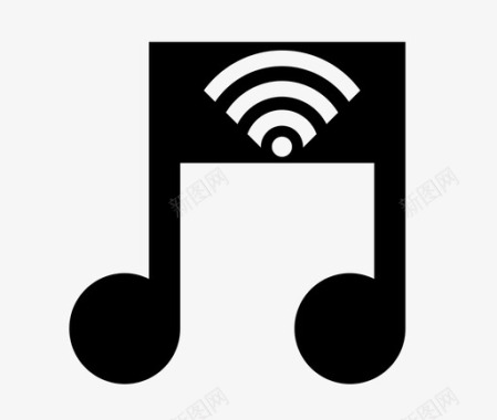 音频流数字音乐图标图标