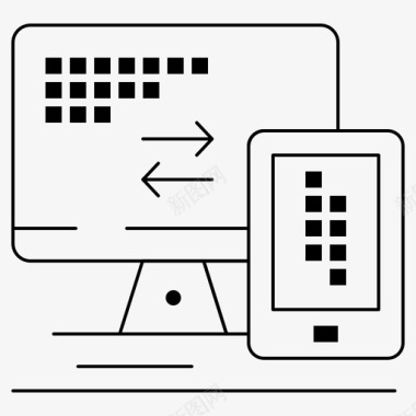 Web配置计算机单元移动设备图标图标