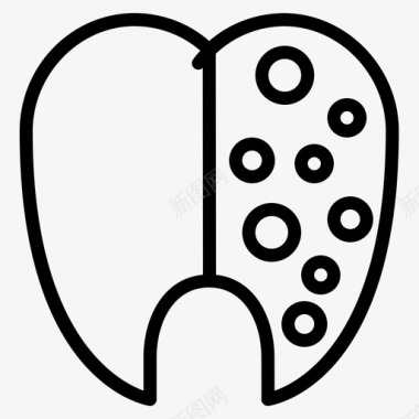 牙垢牙垢护理牙科图标图标