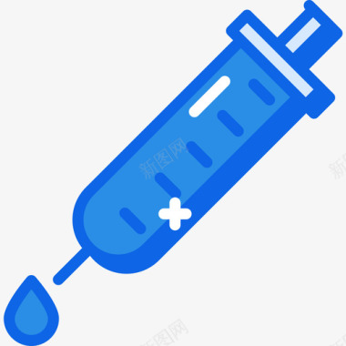 注射器科学82蓝色图标图标