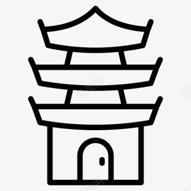 宝塔图标寺庙建筑地标图标图标