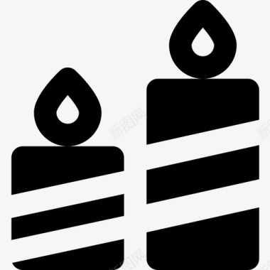 蜡烛感恩节25号装满图标图标