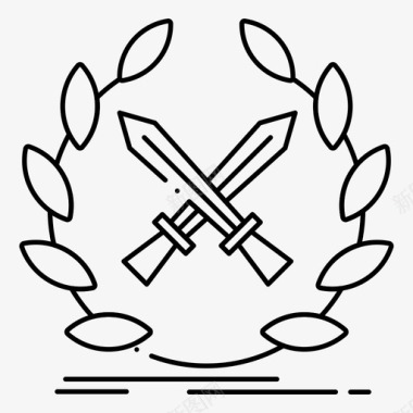 战斗徽章游戏图标图标