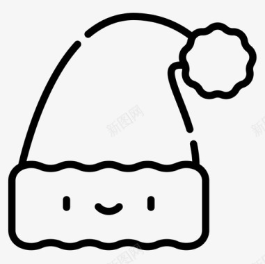 圣诞帽冬装及配件7直线型图标图标