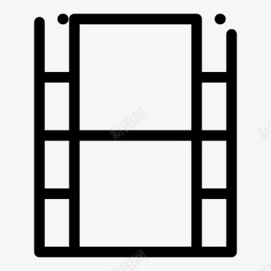 矢量电影元素视频电影基本ui元素虚线图标图标