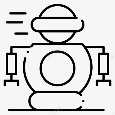 M4V人类机器人技术图标图标