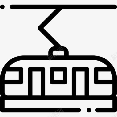 公共交通标识有轨电车公共交通8直达图标图标