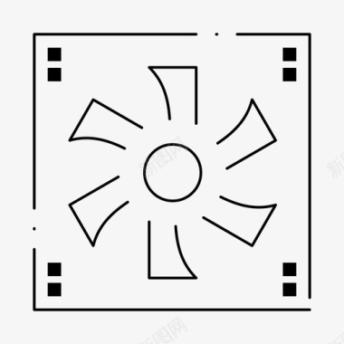 风扇图标冷却器计算机冷却风扇图标图标