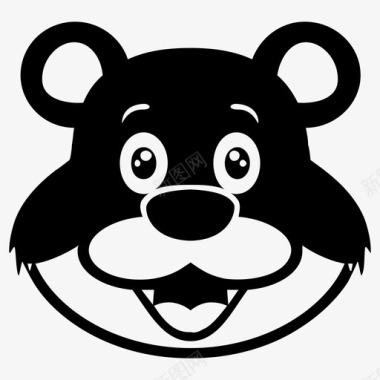 玩具熊模板下载熊动物动物脸图标图标