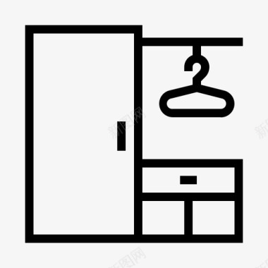 家居生活背景衣柜橱柜家具图标图标
