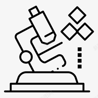 实验与科学显微镜实验室医学图标图标