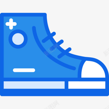 运动鞋时尚5蓝色图标图标