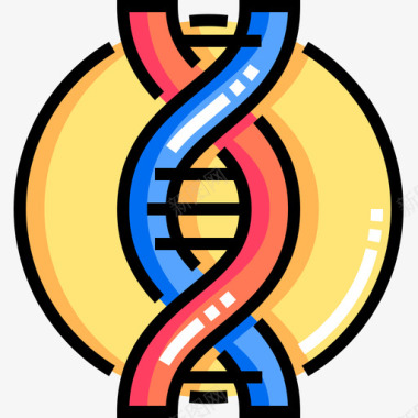 DNA海报Dna生物工程7线性颜色图标图标