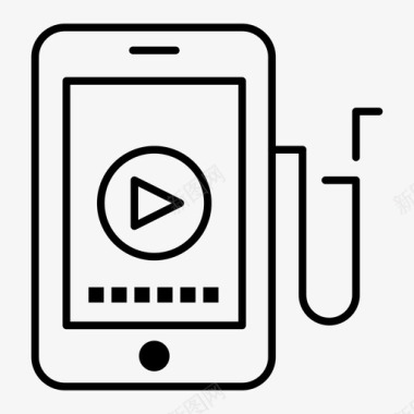 移动界面mp3播放器手机教育图标图标