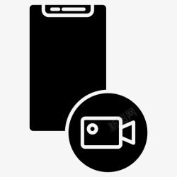 录制工具视频应用程序录制视频智能手机图标高清图片
