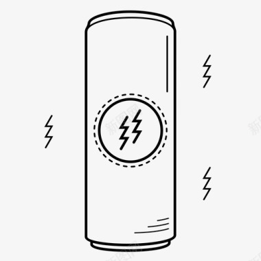 能量饮料罐饮料强力饮料图标图标