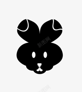 兔子长耳朵兔子脸图标图标
