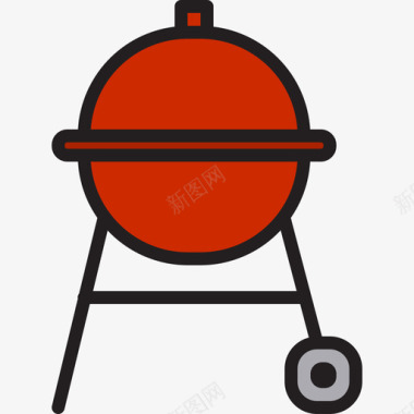 食物素材烧烤食物119线性颜色图标图标