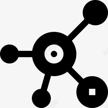 工程矢量素材网络生物工程4填充图标图标