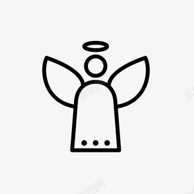 天使天使翅膀圣诞礼物图标图标