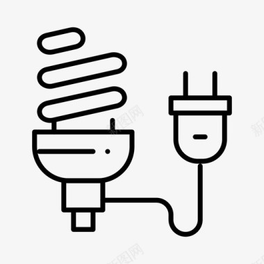 医疗系列标识灯泡经济型电气图标图标