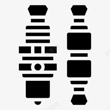 发动火花塞自行车汽车图标图标