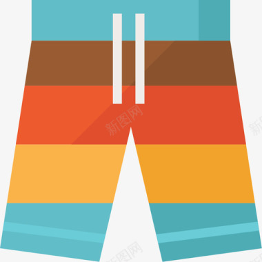 游泳裤夏季45扁平图标图标