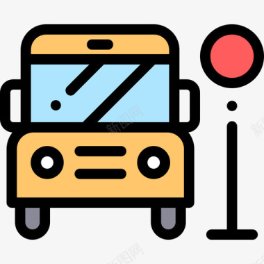 地铁和公交公交车站公交7线颜色图标图标