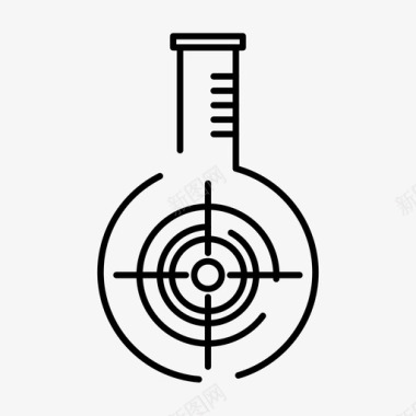 目标化学品烧瓶佛罗伦萨烧瓶图标图标