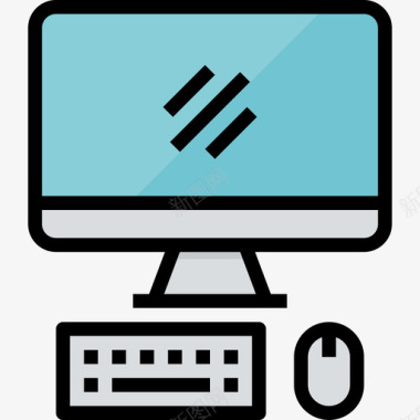 桌面办公室桌面办公室84线性颜色图标图标