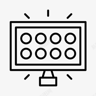 柔和灯光图标灯光竞技场爱好图标图标