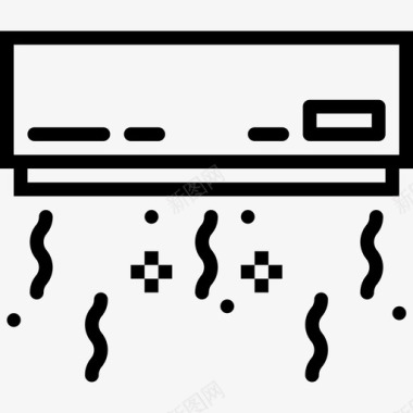 四季空调毯空调第四季线性图标图标