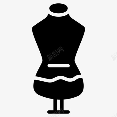 布架连衣裙人体模型图标图标