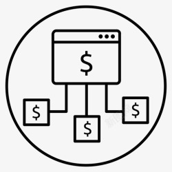 3个圈投资预算资金图标高清图片