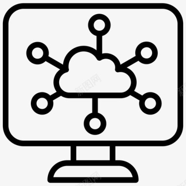 云计算大数据云托管云计算云数据图标图标