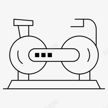 健身动感自行车运动健身图标图标