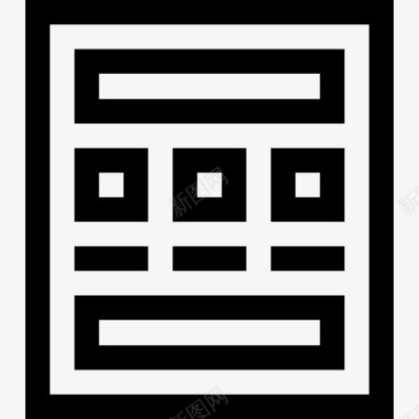 线框数字服务线性图标图标