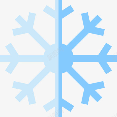 雪花冬季运动5扁平图标图标