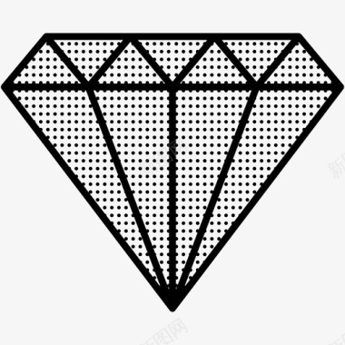 钻石宝石几何学图标图标