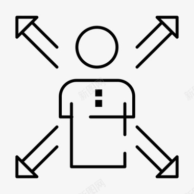 方向指示标志箭头职业方向图标图标
