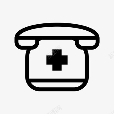 电话医疗红十字会图标图标