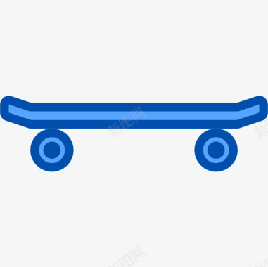 滑板运输111蓝色图标图标