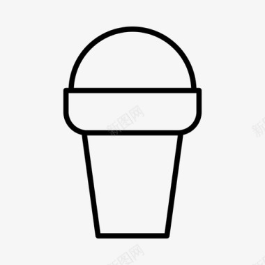 冰淇淋筒美食快餐图标图标