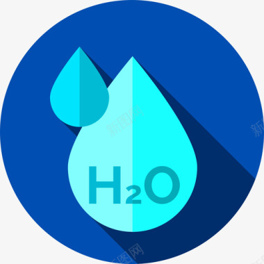 化学水滴化学24平坦图标图标